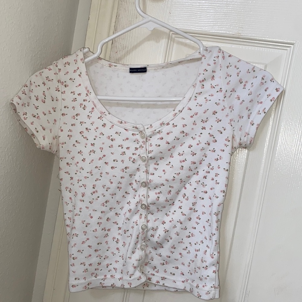 Brandy melville flower zelly top